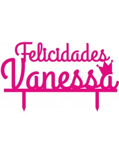 Topper cake felicidades niña personalizado 2