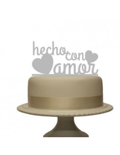 Topper cake hecho con amor