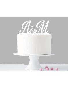 Topper cake iniciales