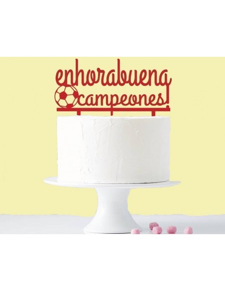 Topper cake enhorabuena campeones
