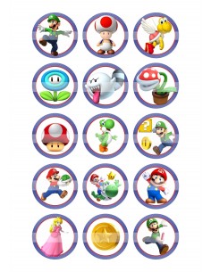 Papel de azúcar Super Mario para galletas