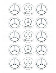Papel de azúcar Mercedes para galletas