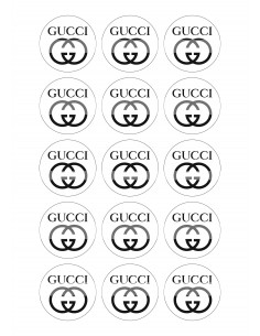Papel de azúcar Gucci para galletas