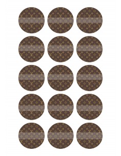 Papel de azúcar Louis Vuitton para galletas