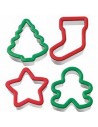 Set 4 cortador navideños Wilton comfort grip