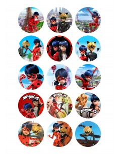 Papel de azúcar  Prodigiosa las aventuras de ladybug