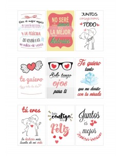 Papel de azúcar frases San Valentín