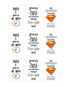 Papel azúcar frases día del padre para galletas