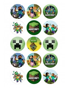 Papel de azúcar minecraft para galletas
