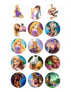 Papel de azúcar Rapunzel para galletas