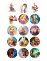 Papel de azúcar Rapunzel para galletas 