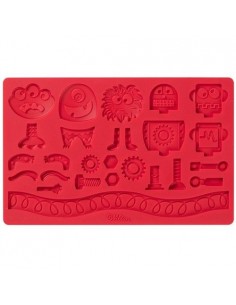 Molde Silicona Robots y Monstruos Wilton