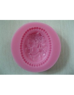 Molde de silicona camafeo lady grande
