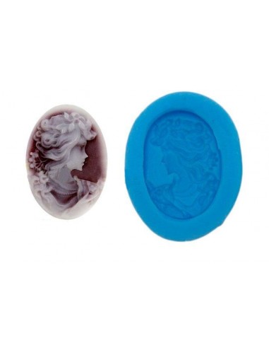 Molde de silicona camafeo Lady pequeño