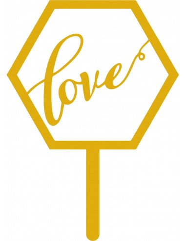 Topper Hexagonal Love