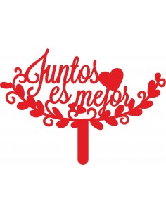 Topper floral para tarta boda  2