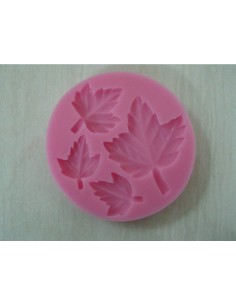 Molde de silicona hojas