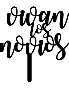 Topper para tarta Vivan los Novios 2