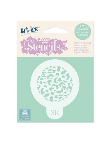 SK Stencil Redondo Piel de Leopardo