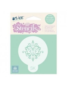 SK Plantilla de Stencil Redonda Estilo Barroco
