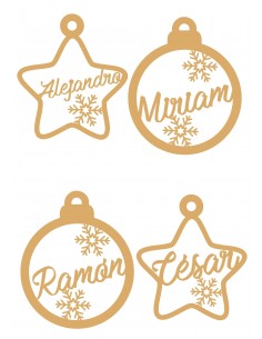 Adornos navideños para el arbol personalizados