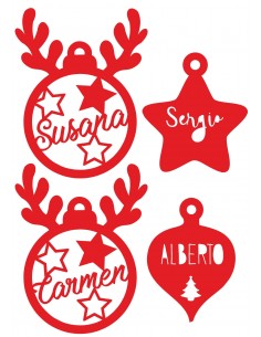 Adornos navideños para el arbol personalizados
