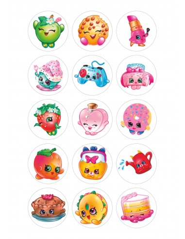 Papel de azúcar Shopkins