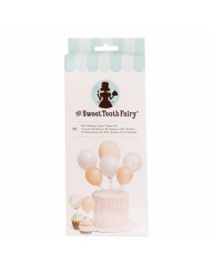 Toppers mini globos para tartas