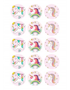 Papel de azúcar unicornio
