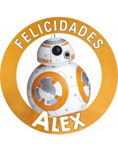 Papel de azúcar star wars bb8