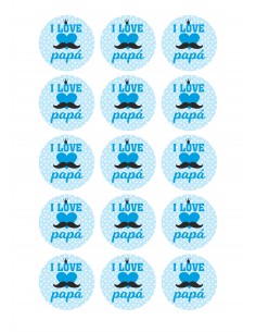Papel azúcar día del padre i love papa