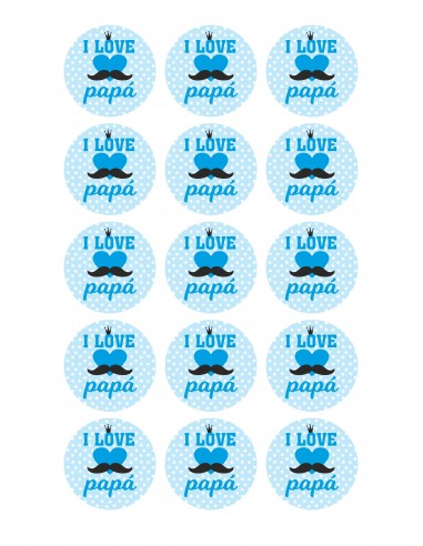 Papel azúcar día del padre i love papa