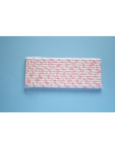 Pack 25 pajitas de papel blancas con temática princess 2