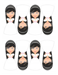 Papel de azúcar niña comunion