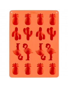 Molde bombones piñas, flamencos y cactus