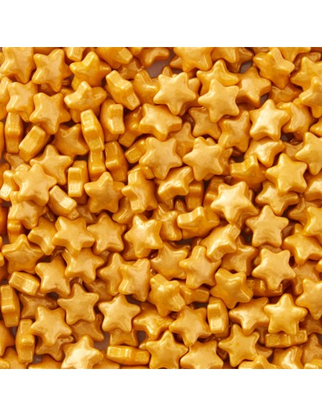 Estrellas comestibles doradas