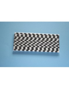 Pack 25 pajitas de papel blancas con rayas negras horizontales 2