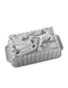 Molde Santa's Sleigh Loaf Pan Nordic Ware 2