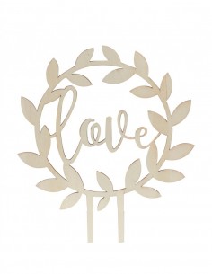 Topper love madera  2
