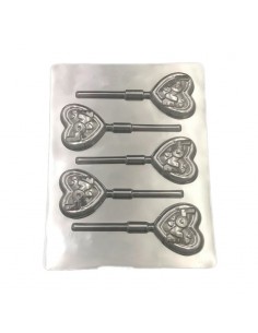 Molde piruletas corazones love