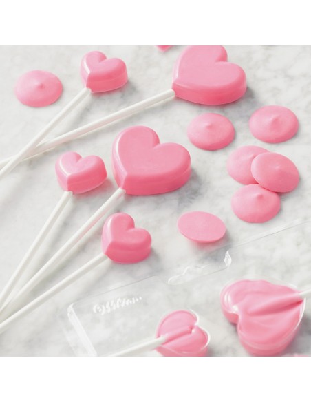 Molde piruletas mini corazones Wilton