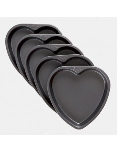 Set 5 moldes layer cake corazón Wilton 2