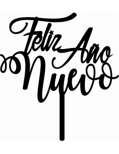 Topper para tarta Feliz Año Nuevo 2