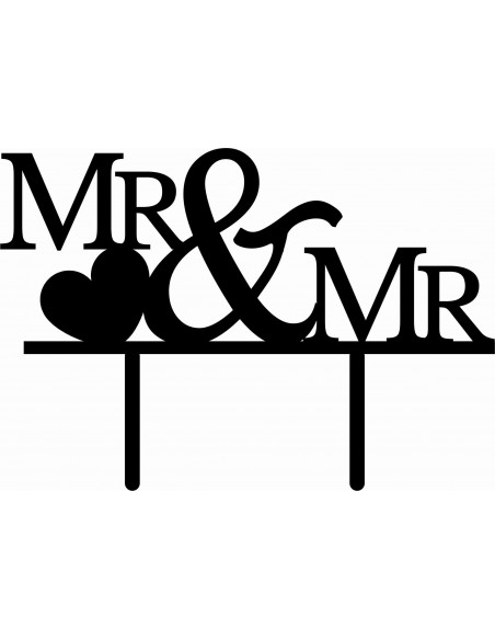 Topper para tarta Mr. & Mr.