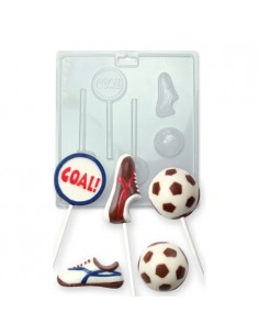 Molde piruletas y bombones futbol