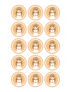 Papel de azúcar comunión niña B