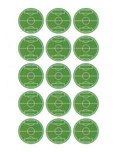 Papel de azúcar campo de fútbol para galletas