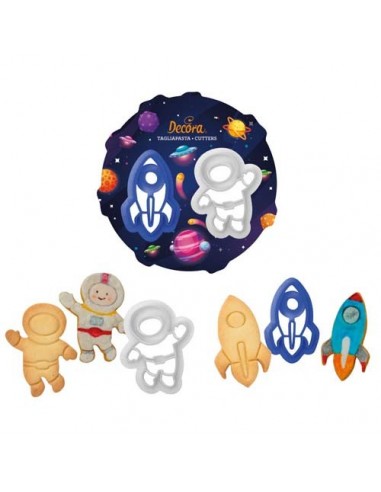 Set 2 cortadores cohete y astronauta