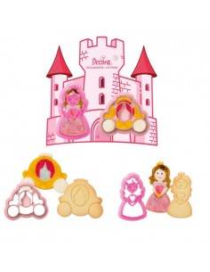 Set 2 cortadores princesa y carroza