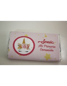 Chocolatinas unicornio comunión